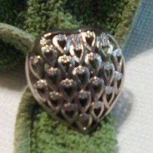 Heart shaped scarf clip